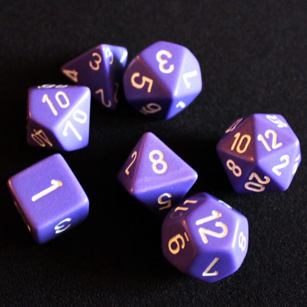 Chessex Purple/White 7 die set